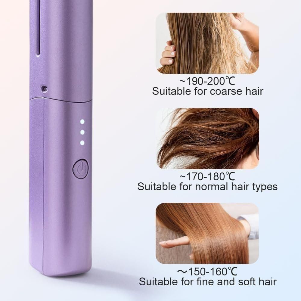 Meneflix Portable Mini Hair Straightener (Cordless and Rechargeable)