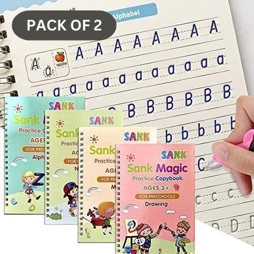 Magic Book Set of 2 (8 Book+20 Refill+2 Pen+2 Grip)